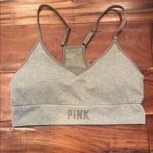 PINK Victoria's Secret Gray Sports Bra
